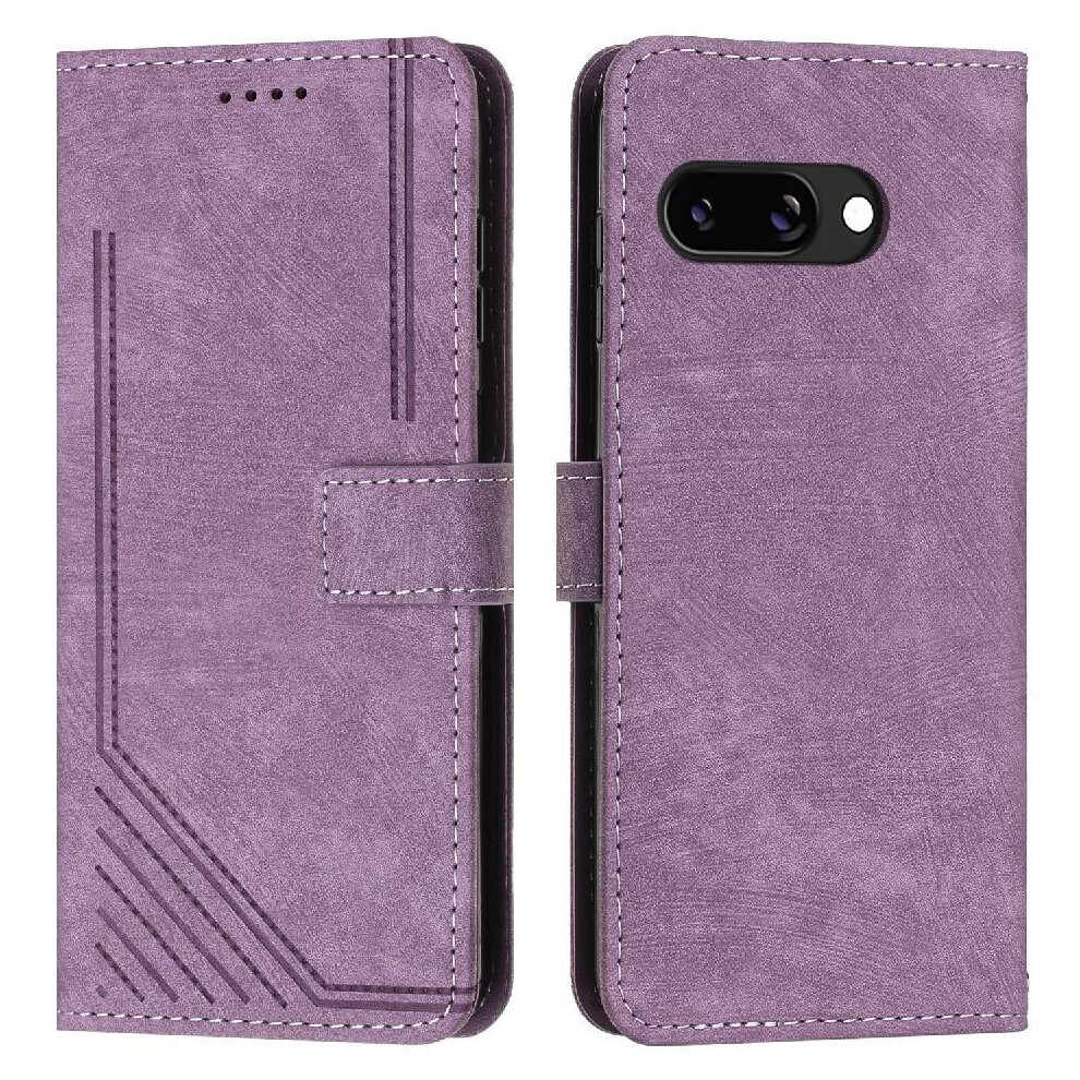 (Purple) Flip Case For Google Pixel 9A Kickstand Card Inse Purple 764549369744