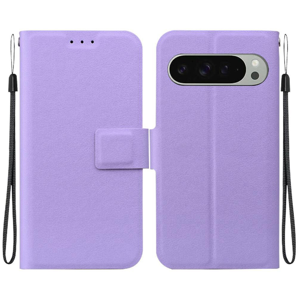 (Purple) Flip Case For Google Pixel 9 Pro With Buckle With Purple 764549369935