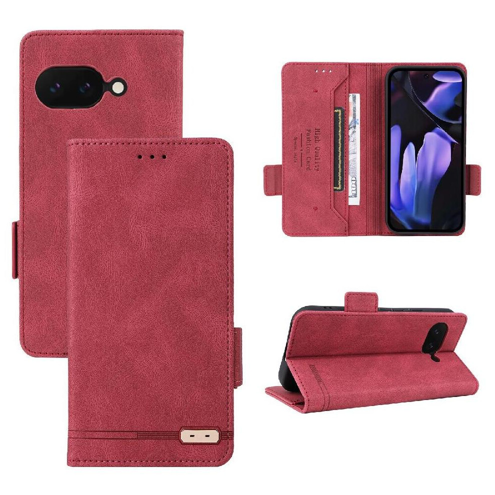 (Red) Flip Case For Google Pixel 9A With Buckle Cover C Red 764549370665