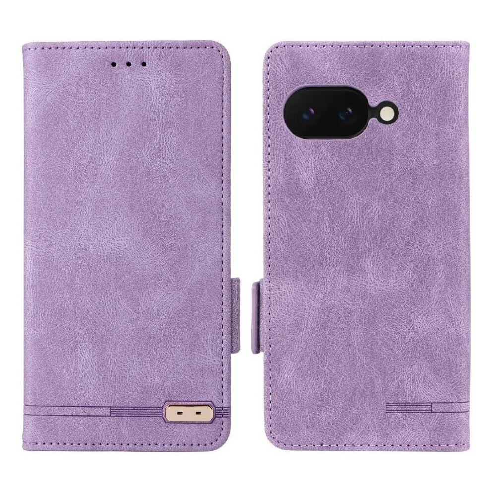 (Purple) Flip Case For Google Pixel 9A With Buckle Cover C Purple 764549370658