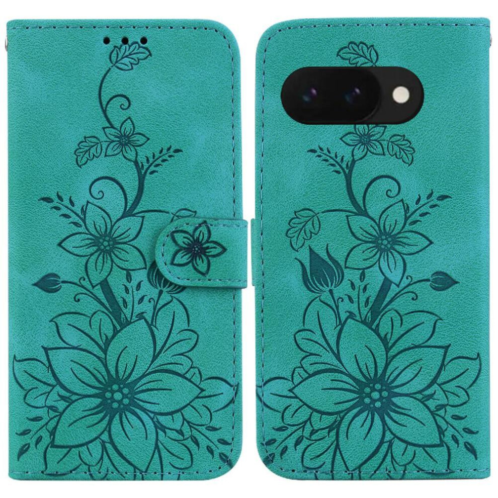 (Green) Flip Case For Google Pixel 9A Wallet Magnetic Kic Green 764549370771