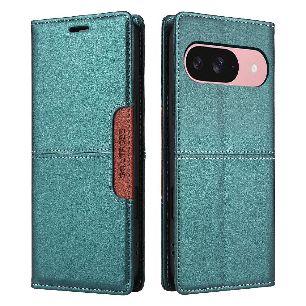 (Green) Flip Case For Google Pixel 9 Rfid Blocking Wallet Green 764549370993