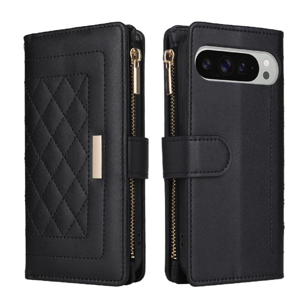 (Black) Flip Case For Google Pixel 9 Pro Xl Card Slots Wa Black 764549371464