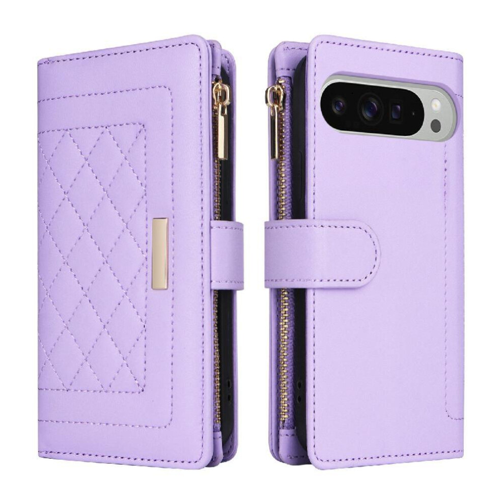 (Purple) Flip Case For Google Pixel 9 Pro Xl Card Slots Wa Purple 764549371457