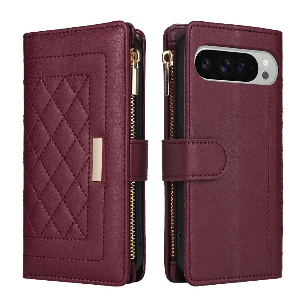 (Red) Flip Case For Google Pixel 9 Pro Xl Card Slots Wa Red 764549371488