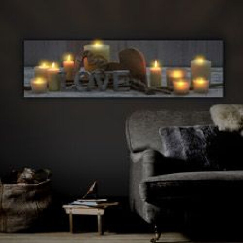 Art for the Home Love LED Printed Canvas 2