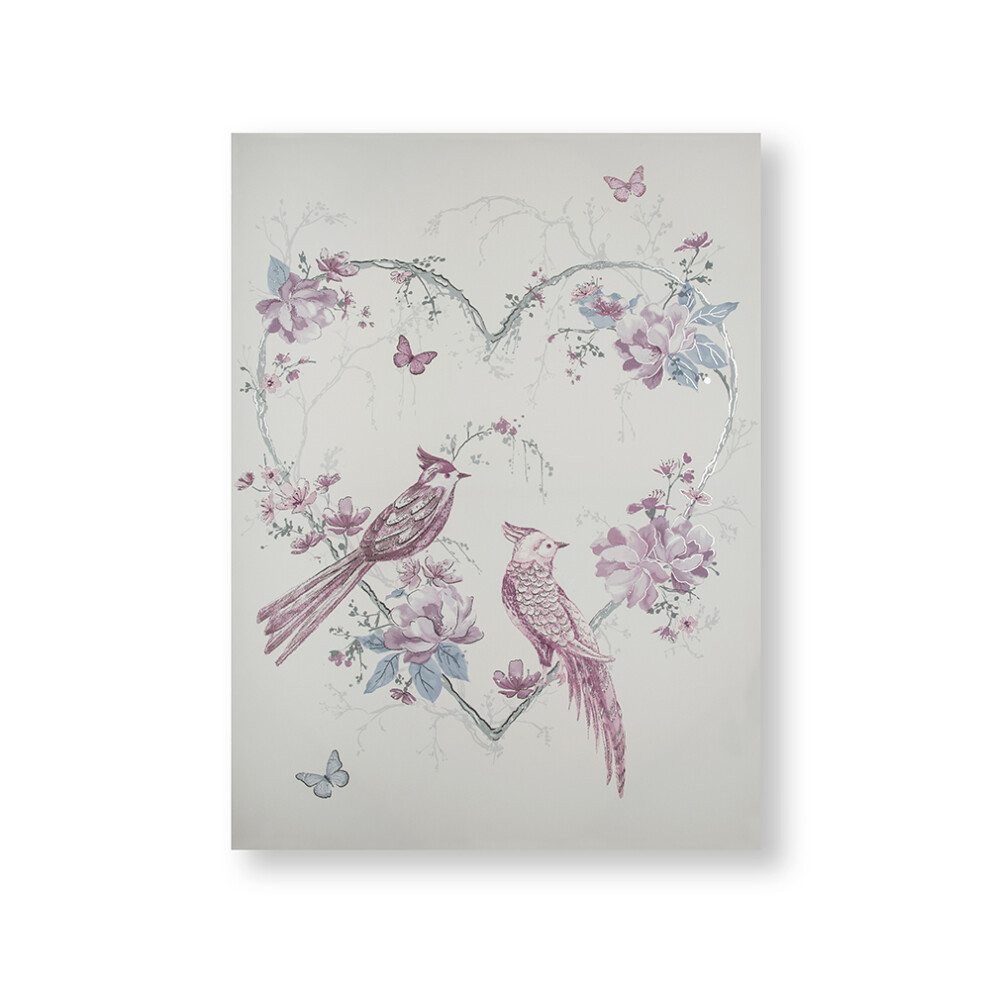 Art for the Home Elegant Songbirds Metallic and Glitter Printed Canvas