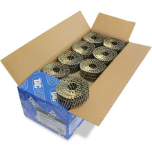 Tacwise 0427 Type 2.5 x 64 mm Bright Flat Top Coil Nails 16 Wire Collated 9000