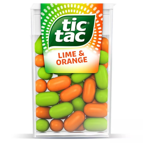 12 Pack x 18g Tic Tac Lime & Orange Sweets Refreshment (3 Multipacks x 4) 1