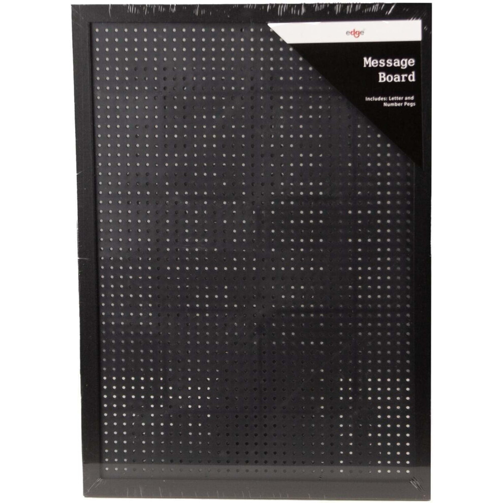 Black Message Peg Board with White Letters & Numbers