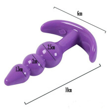 (3-bead) Beginner Soft Anal Toy Butt Plug Set