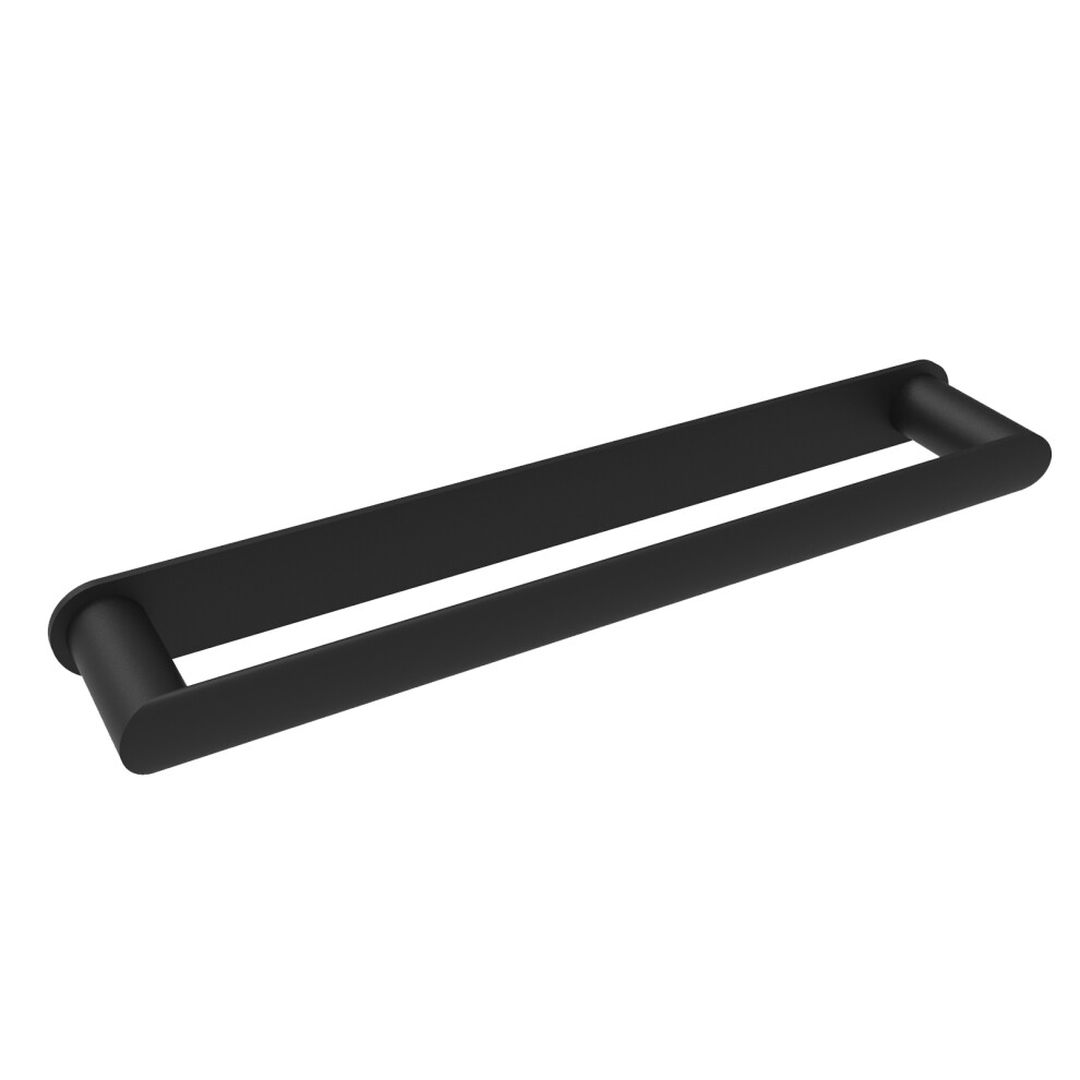 Nes Home Matte Black Modern Round Towel Bar Rail Holder