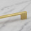 (128mm Handle) Brushed Brass Handle Slim Square Pull 6