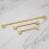 (320mm Handle) Brushed Brass Handle Slim Square Pull 14