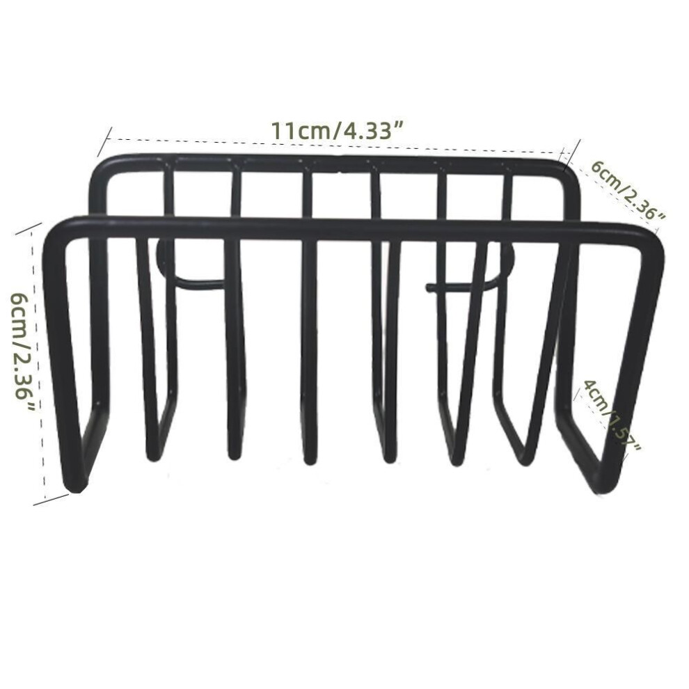 (black) Sink Sponge Rack Drain Storage Shelf Stainless Steel Kitchen Wire Ball Rag Organizer Holder Kitchen Storage Rack