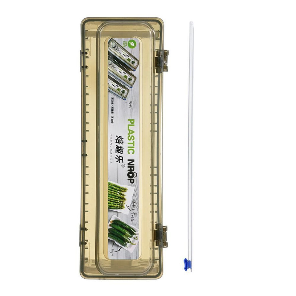 (as the picture) Plastic Wrap Dispenser Fixing Foil Cling Film Cutter Food Wrap Plastic Sharp Dispenser Cutter Organizer Kitchen Tool Accessories