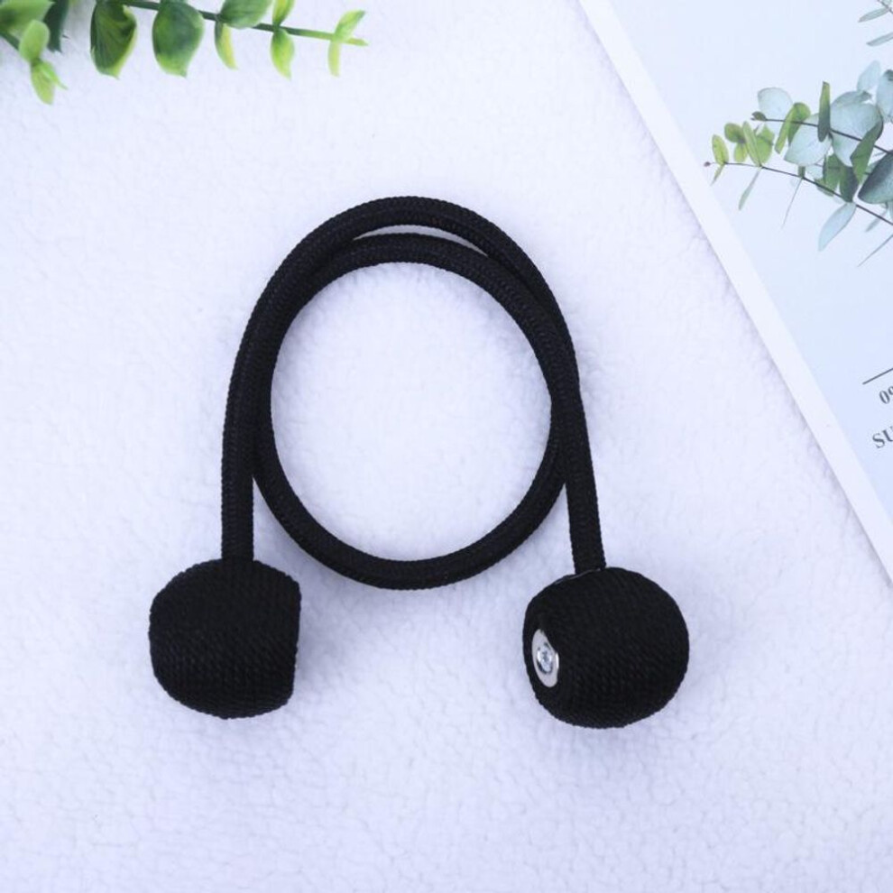 (black, 1pcs) Magnetic Ball Curtain Tiebacks Tie Rope Accessory Rods Accessoires Backs Holdbacks Buckle Clips Hook Holder Home Decor