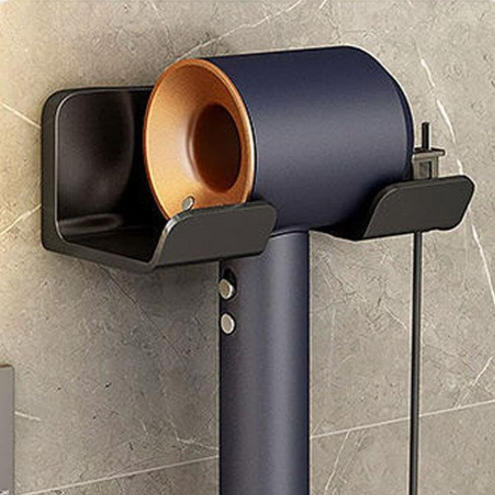 (black) Hair Dryer Holder Wall Mounted Hair Straightener Dryer Hair Stand Bathroom Organizer Shelves Washroom Organization Shelves