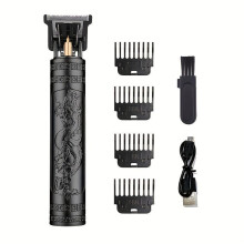 (black) Professional Cordless Electric Hair Clipper And Beard Trimmer - Haircut Kit With USB Charging