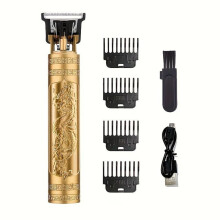(golden) Professional Cordless Electric Hair Clipper And Beard Trimmer - Haircut Kit With USB Charging