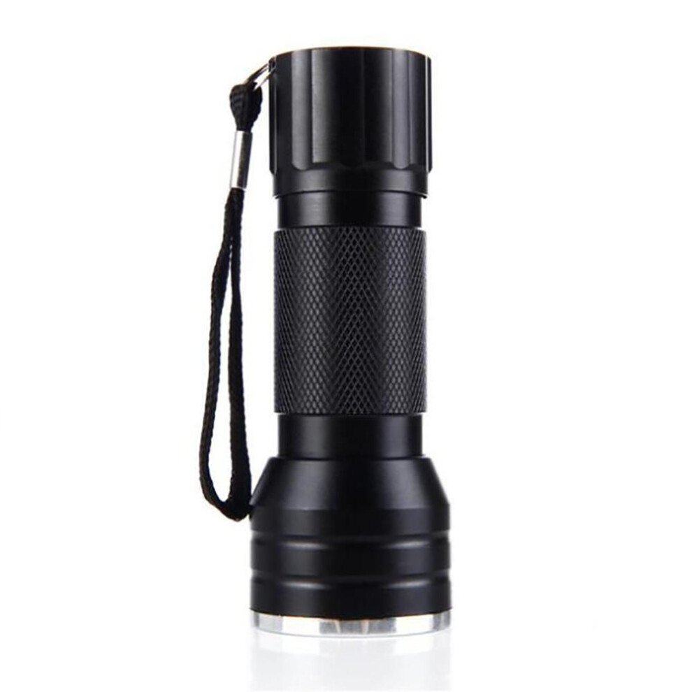 (black) New Mini Uv Flashlight Black Light 21 Led Ultraviolet Blacklight Detector Aluminum Torch Light
