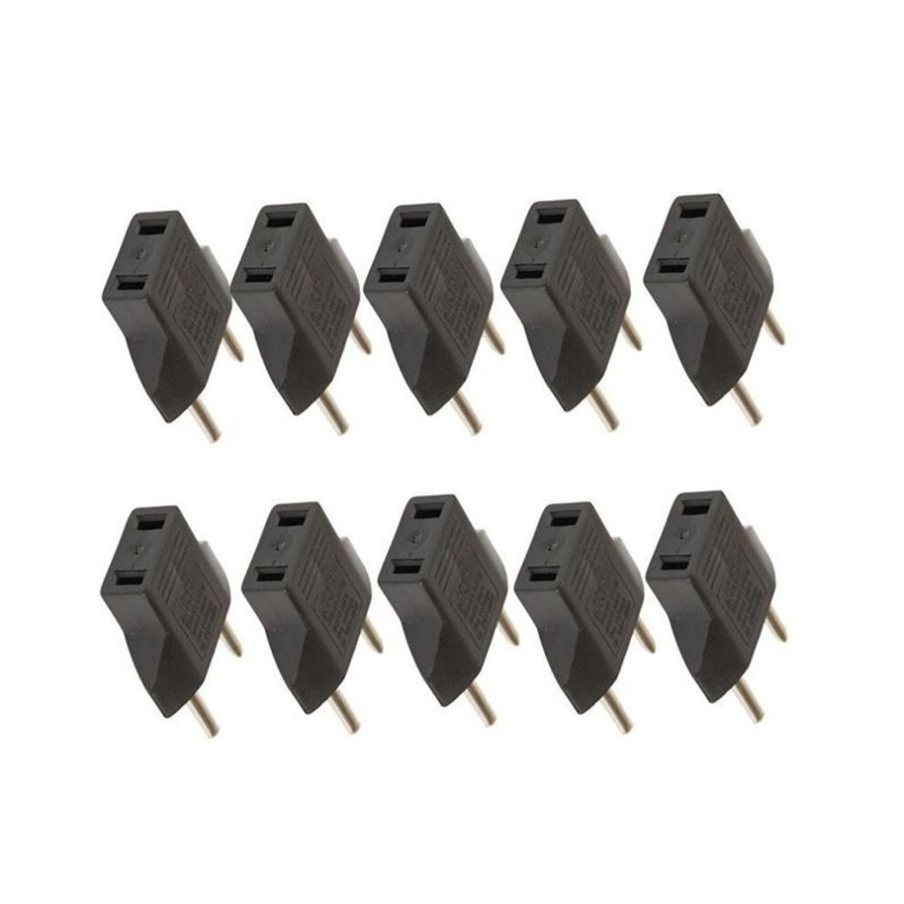 5pcs Us Usa To Eu Euro Europe Ac Power Plug Converter Travel Adapter Charger