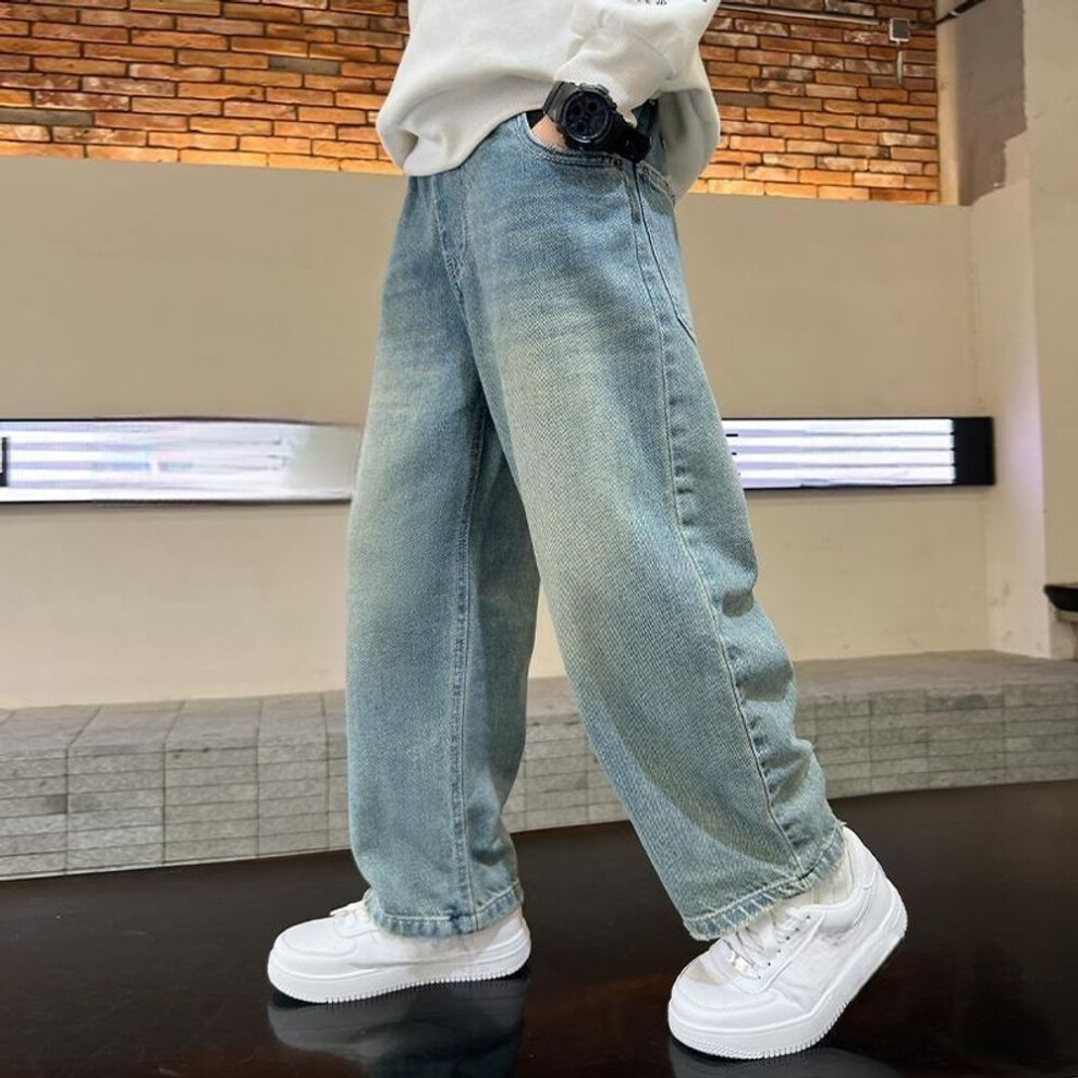 (blue, 160cm) Boys Jeans Clothing Kids Trousers Boys Pants Boy&apos;s Child Baggy Clothes