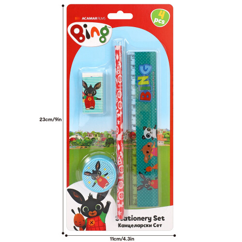 CBeebies Bing Characters 4 Pieces Pencil Stationery 1