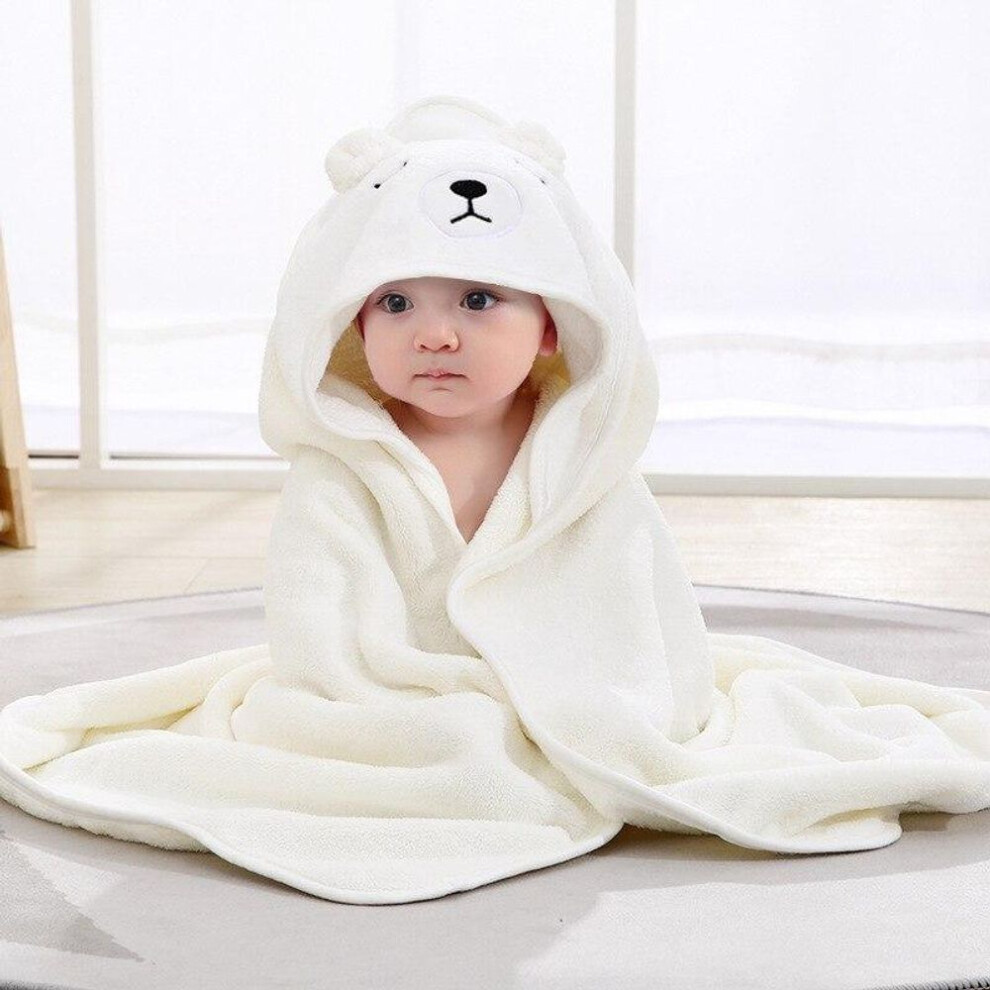 (80x80, white) 80x80 Newborn Wrap Blanket Cotton Fleece Blanket For 0-12 Months Baby 4 Seasons Absorbent Warm Blanket Children Bath Towel