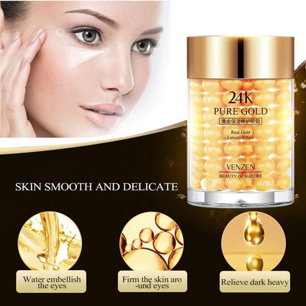 (as The picture, 30ml) 24k Gold Eye Cream, Bright Eyes, Moisturizing, Diminishing Dark Circles And Fine Lines, Firming Eye Contour Eye Cream