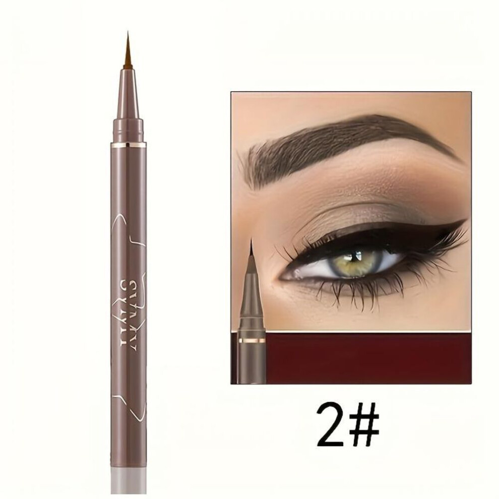 (as the picture, 02#) Waterproof Black Eyeliner - Quick-dry, Long-lasting