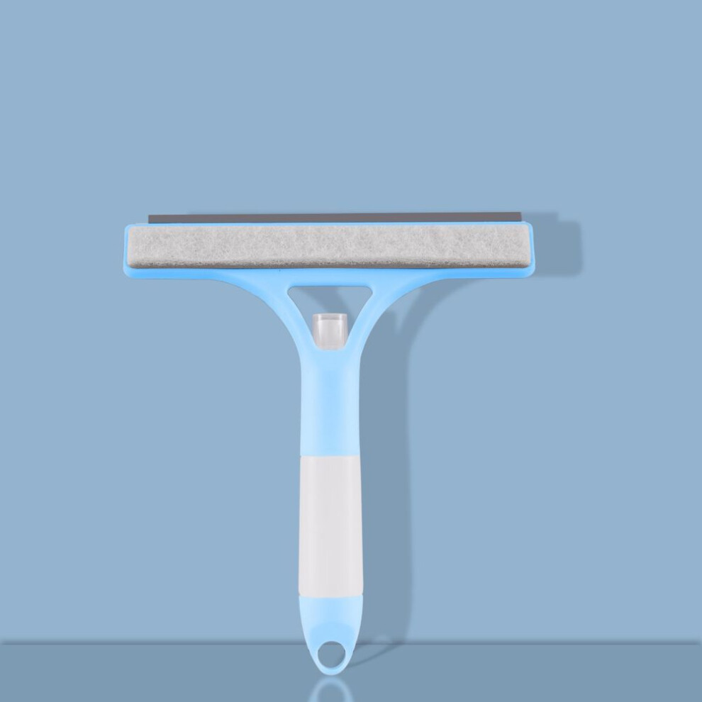 (blue) 3 In 1 Glass Wiper With Scraper And Sprayer, Window Cleaner, Multifunctional Handheld Shower Window Glass Scraper For Spraying