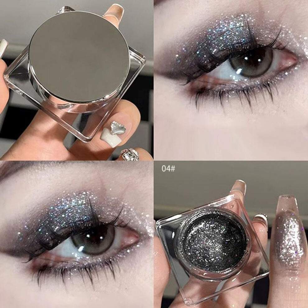 (04) Monochrome Highlight Blush Eyeshadow Palette Long-lasting Pearly Glitter Shimmer Highlighting Highly Pigmented Eyeshadow For All Face Makeup