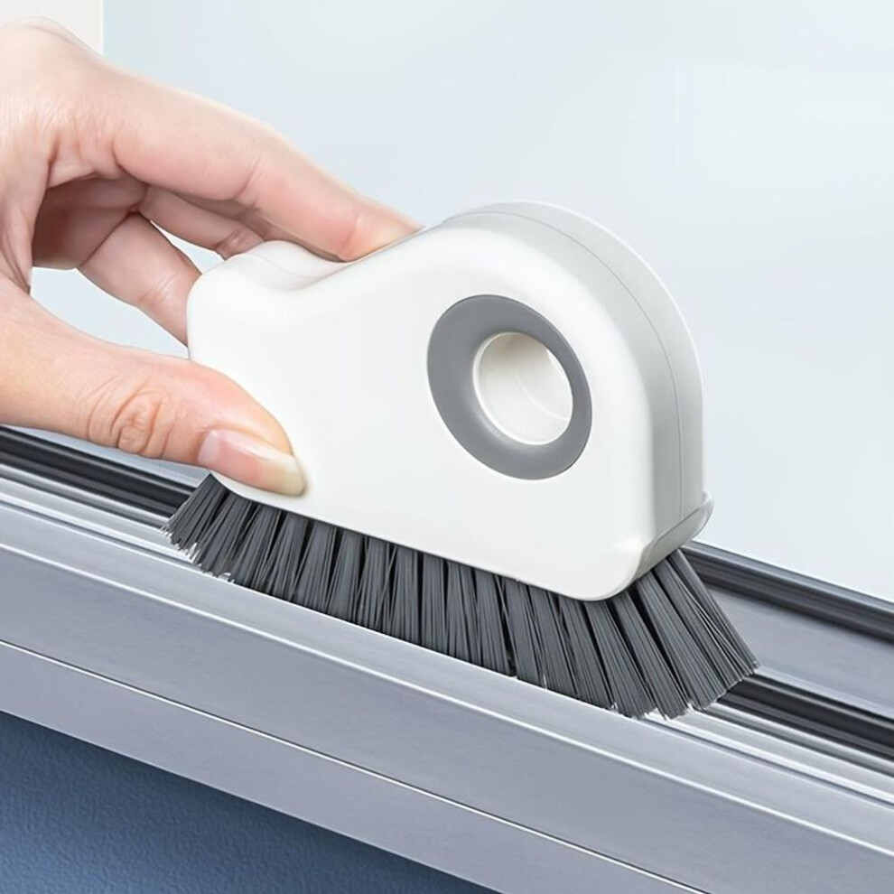 (black) Cleaning Brush Window Track Cleaning Tools 2 In 1 Grout Cleaner Tool Grip Brush Hard Bristle Crevice Cleaning Brush For Sliding Door Track Window Sill