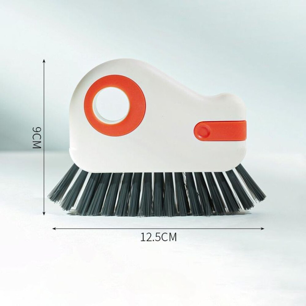 (orange) Cleaning Brush Window Track Cleaning Tools 2 In 1 Grout Cleaner Tool Grip Brush Hard Bristle Crevice Cleaning Brush For Sliding Door Track Window Sill