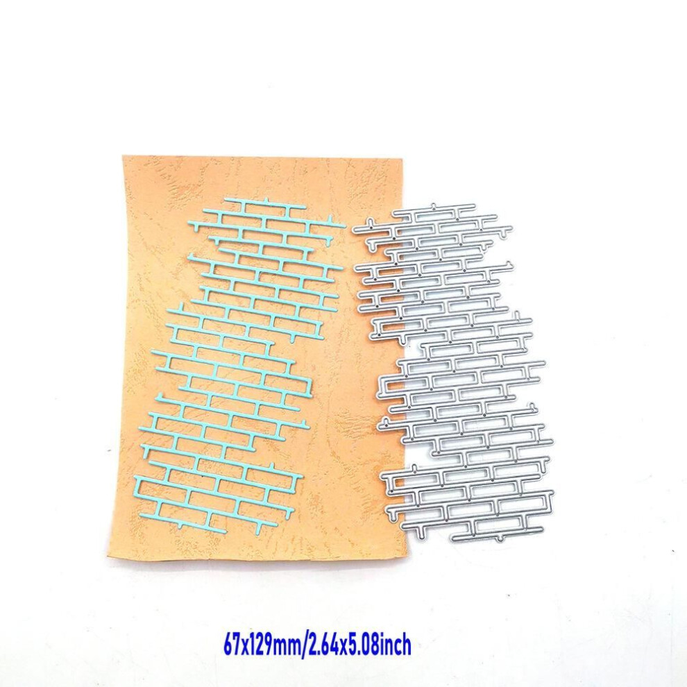 (as the picture) Brick Wall Frame Cutting Dies Metal Stencil Diy Scrapbooking Album Paper Card Embossing Craft Art Die Cut Template