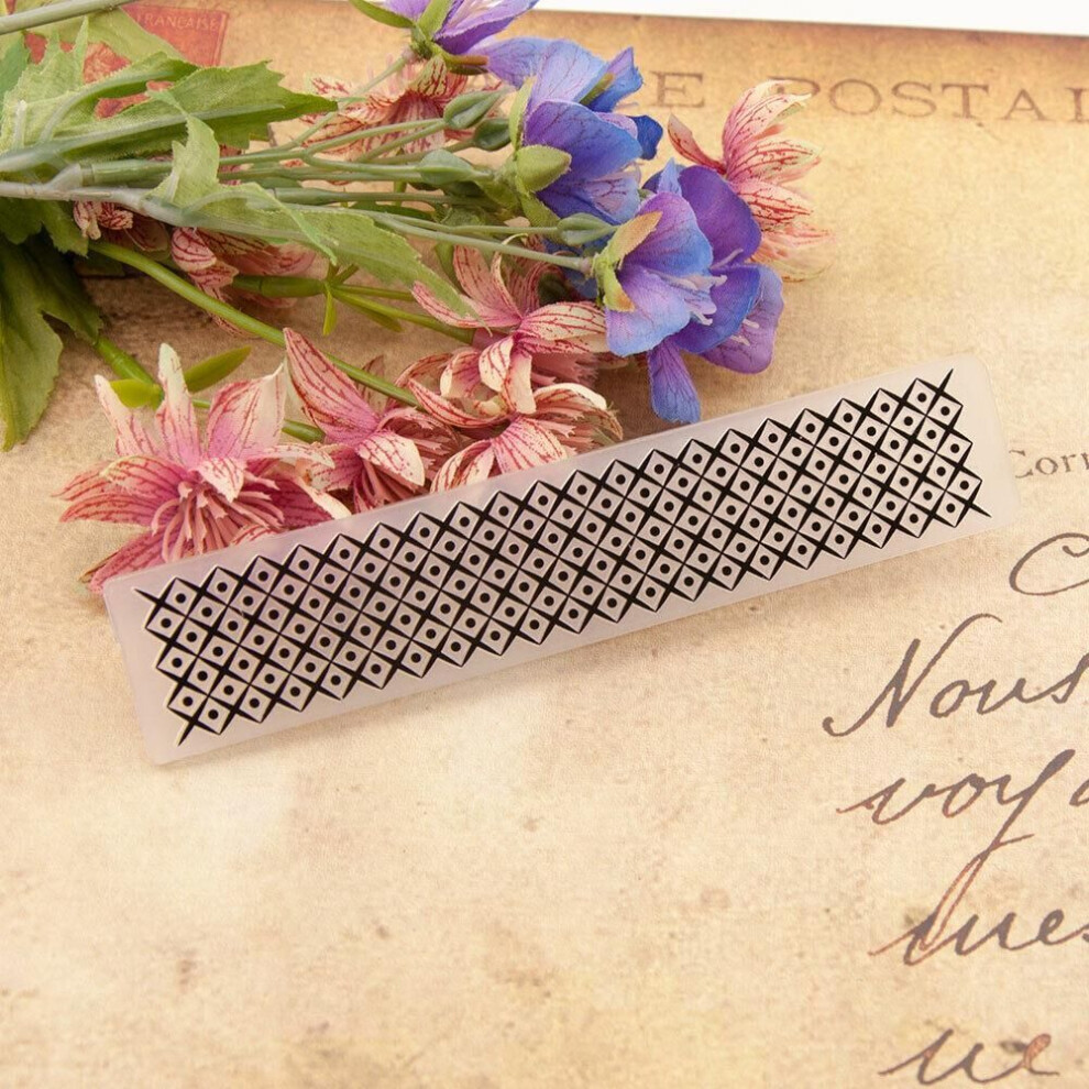 (No.7-Block) Flower Vine Lace Folder Plastic Template Embossing Dies Stencil Diy Rectangle Frame Butterfly Birthday