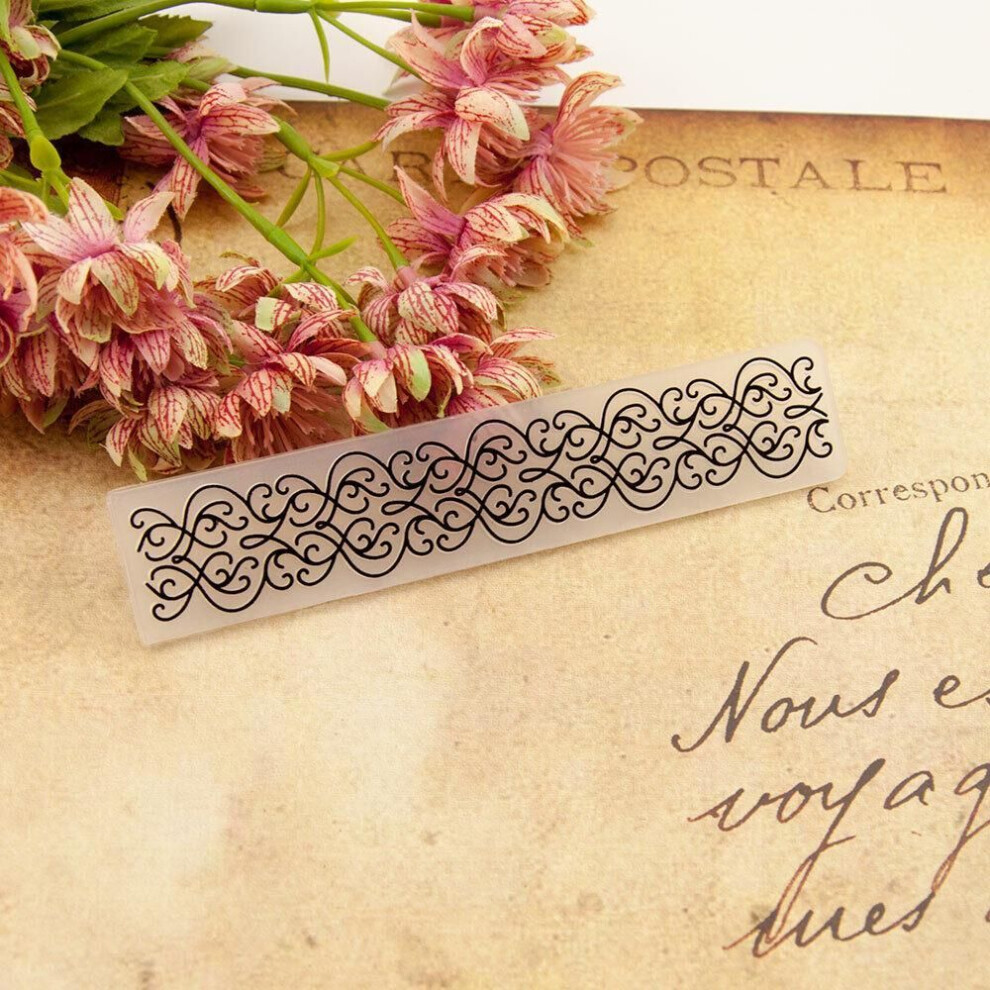 (No.3-Vine) Flower Vine Lace Folder Plastic Template Embossing Dies Stencil Diy Rectangle Frame Butterfly Birthday