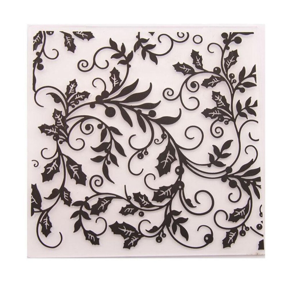 (No.12-Christmas Vine) Merry Christmas Frame Plastic Embossing Folders Dies Stencil For Diy Scrapbooking Album Card Decor Template Snowflake Garland Lantern