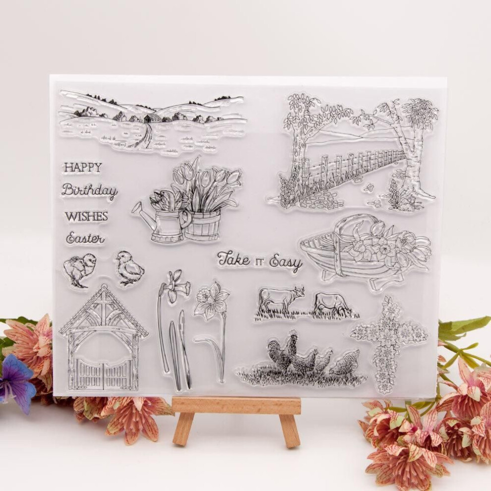 (No.7-Holiday Outing) Walking Tour Transparent Silicone Clear Stamps For Seal Diy Scrapbooking Photo Album Decor Art London Paris Travel
