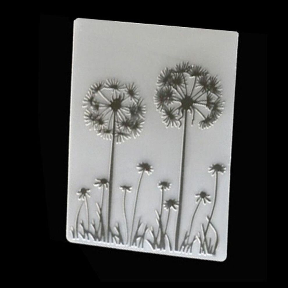 (as the picture) Dandelion Flower Plastic Embossing Folders Dies Stencil For Diy Scrapbooking Album Card Frame Template Decor Art Plant Branch