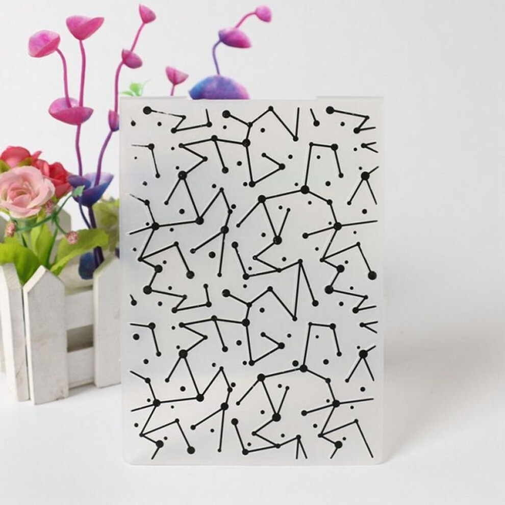 (No.11-Starry Sky) Tree Flower Leaf Frame Plastic Embossing Folders Dies Stencil For Diy Scrapbooking Album Card Decor Template Mountain