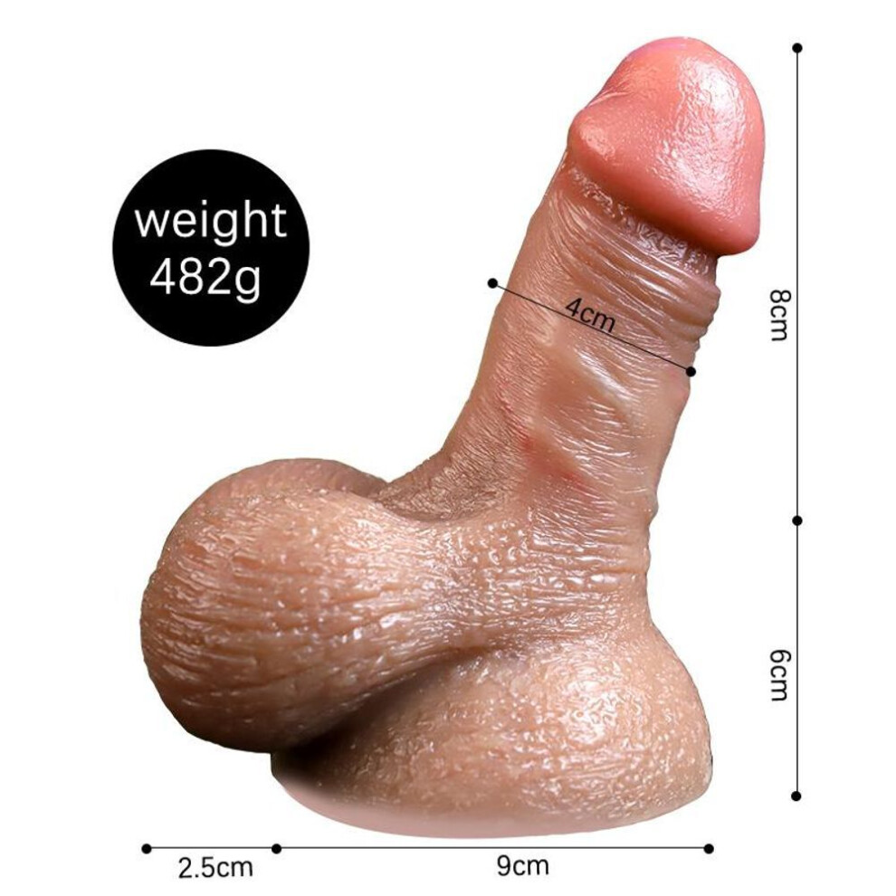 VaHppy Liquid Silicone Dildo Real Penises Chunky style Cute Cock Glans 4cm 480g Suction Cups Free Your Hands