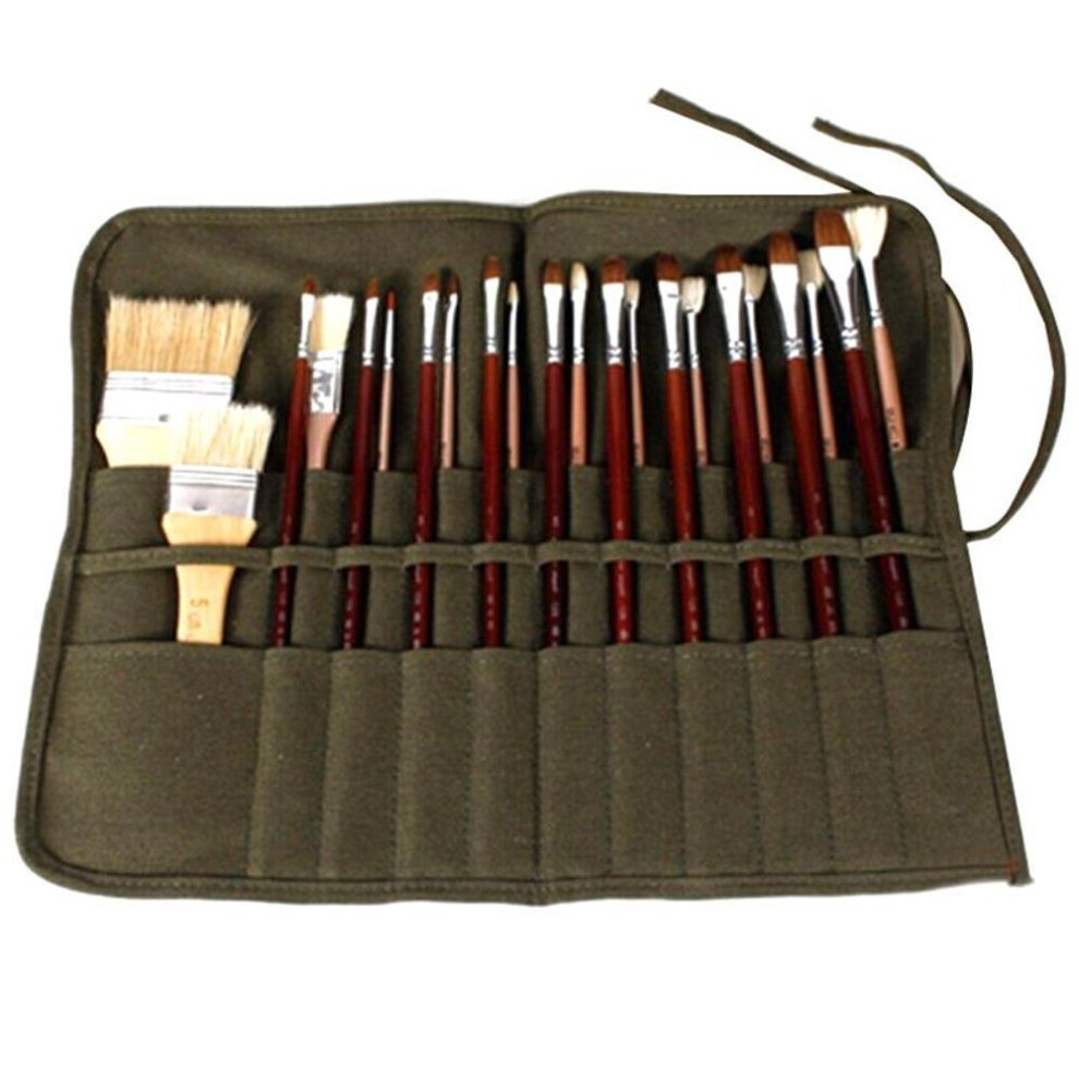 1pc New Brush Bag Artist Watercolor Draw Pen Oil Paint Canvas Cases Holder Pouch