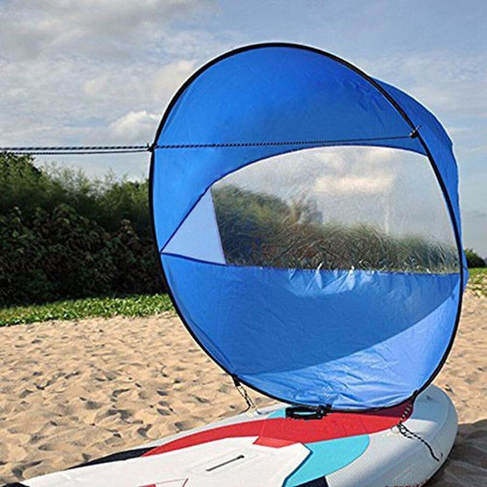 (blue) Kayak Boat Wind Sail Sup Paddle Board Sailing Canoe Rowing Boats Wind Window