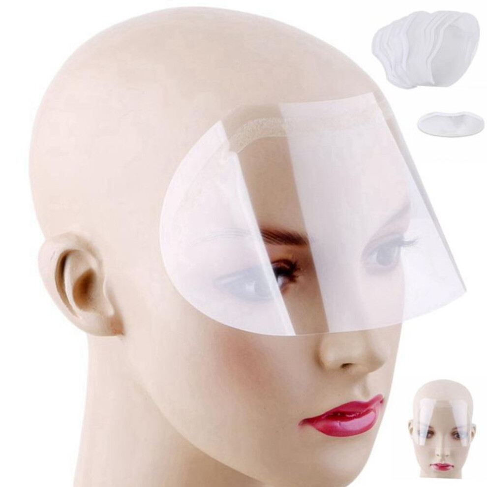 (as the picture, One size) Beauty Salon Face Mask Tool Transparent Eye Protection Block Outdoor Protective Face Mask Hair Protection Cover