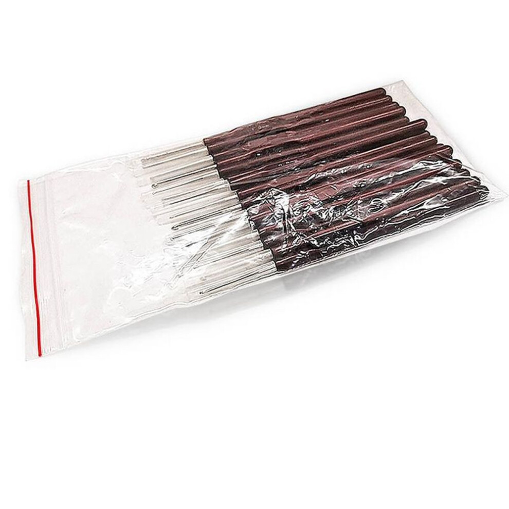 16pcs Plastic Handle Crochet Hooks Handle Knitting Needles Set Crochetings