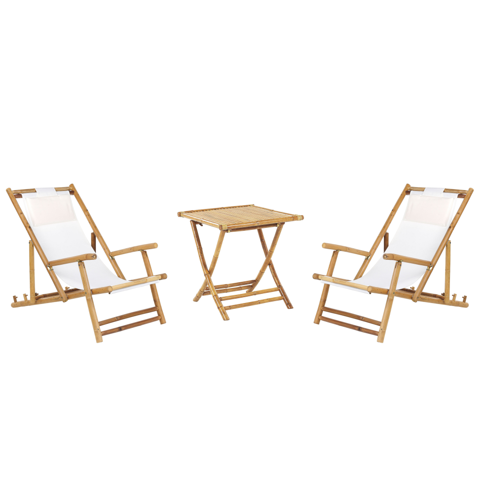 Bistro Set Folding ATRANI/MOLISE Wood Light Brown