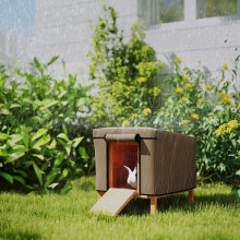 PawHut Rabbit Hutch Cover Guinea Pig Hutch Cover for Model X-D2-0047, Brown
