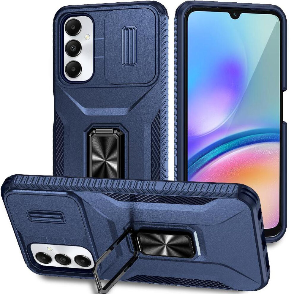 (Blue) Case For Samsung Galaxy A05s Lens Protection Shockproof Car Magnet Ring Hodler Blue 764549371990
